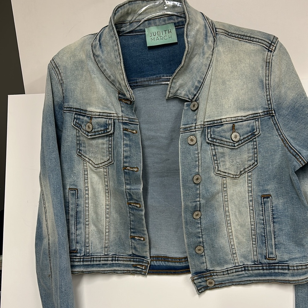 . Judith March Distressed Patchdenim Jacket - image 4